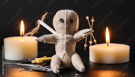 Voodoo doll with needles